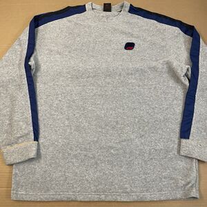 VINTAGE Nike Swoosh Sweatshirt Adult XXL 2XL Gray Logo Embroidered Pullover Mens